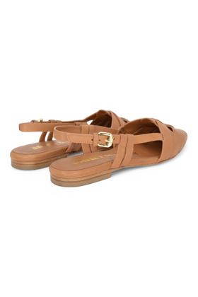 Slingback donna in pelle colore cuoio. JANET & JANET | 301-CUOIO